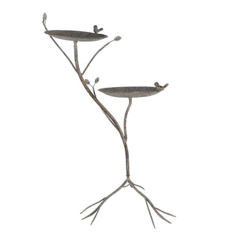 VOGELVOEDERBAK 38X43X78 CM GROEN BRUIN METAAL Clare & Eef