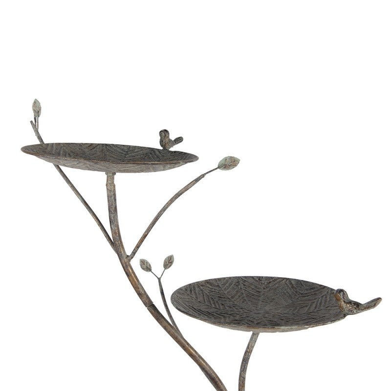 VOGELVOEDERBAK 38X43X78 CM GROEN BRUIN METAAL Clare & Eef
