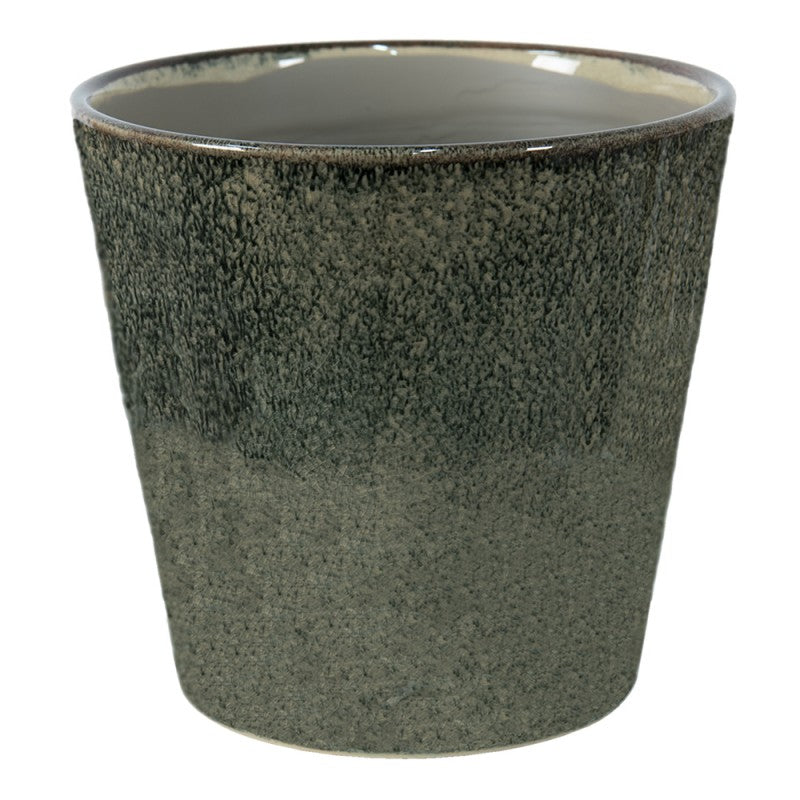 Bloempot Ø 19x18 cm Groen Keramiek Bloempot Binnen - productfoto Noby's Kadoshop