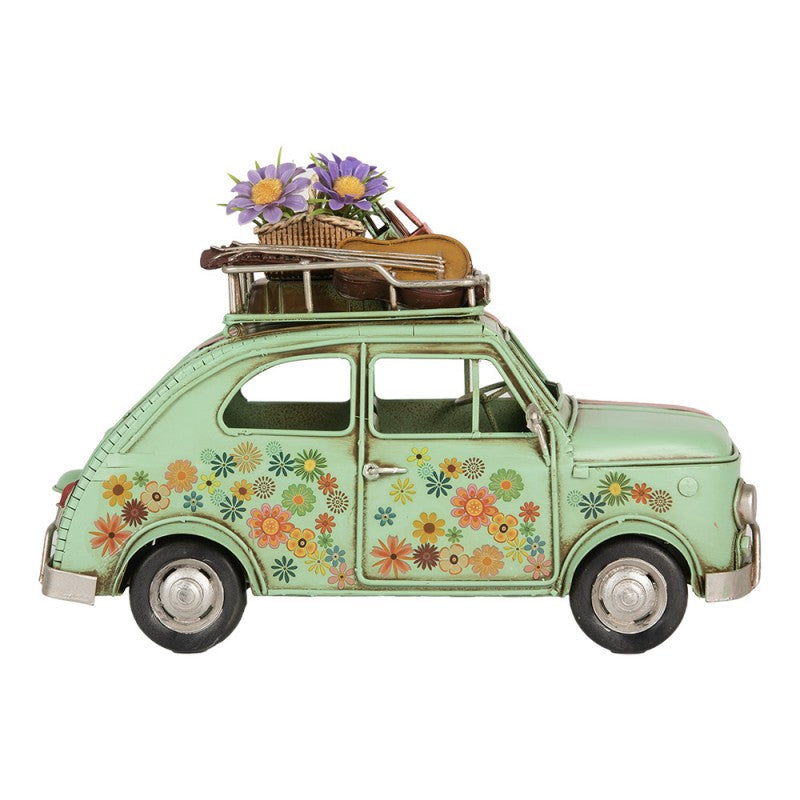 Decoratie Beeld Auto 26x12x18 cm Groen Metaal - productfoto Noby's Kadoshop