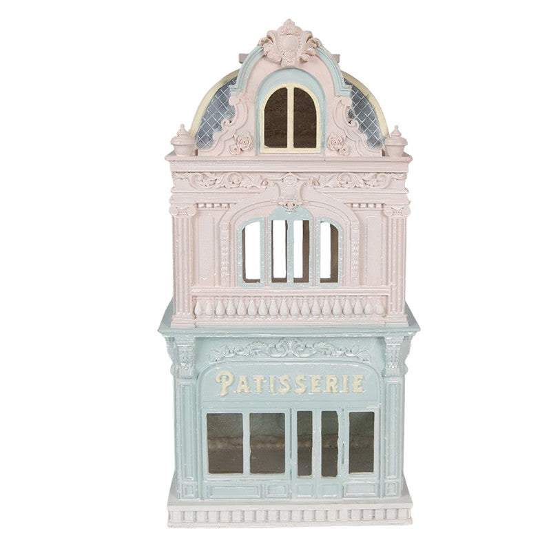 Decoratie Beeld Huis 19x15x38 cm Blauw Kunststof - productfoto Noby's Kadoshop
