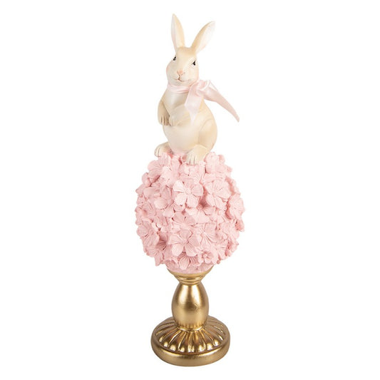 Decoratie Beeld Konijn Ø 11x32 cm Beige Kunststof