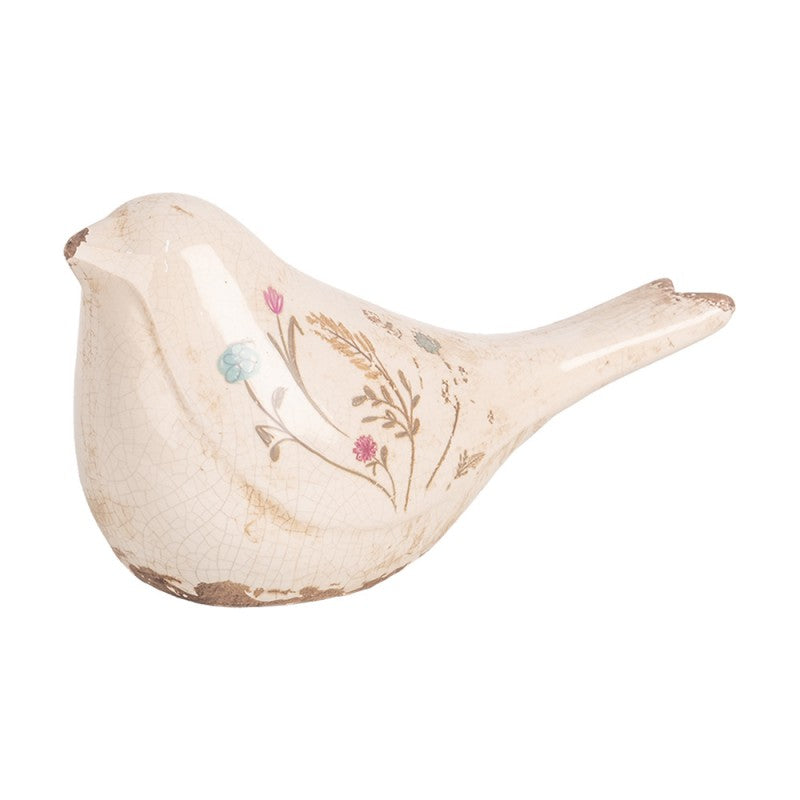 Decoratie Beeld Vogel 22x9x12 cm Beige Keramiek - productfoto Noby's Kadoshop