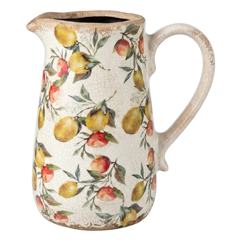 Decoratie Kan Beige Keramiek Citroenen - productfoto Noby's Kadoshop