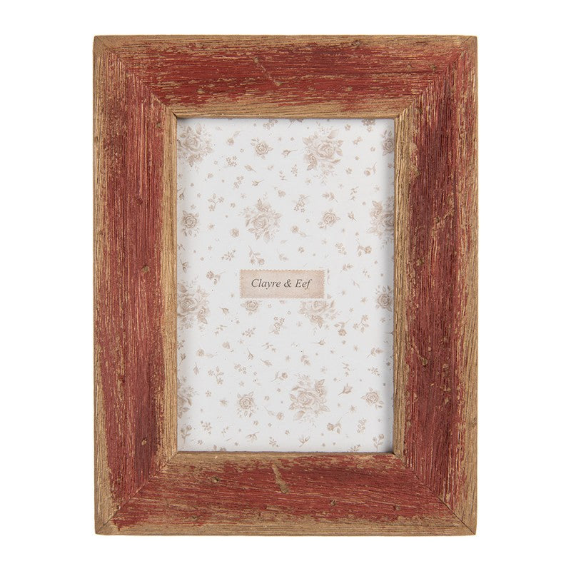 Fotolijst 10x15 cm Bruin Rood Hout - productfoto Noby's Kadoshop
