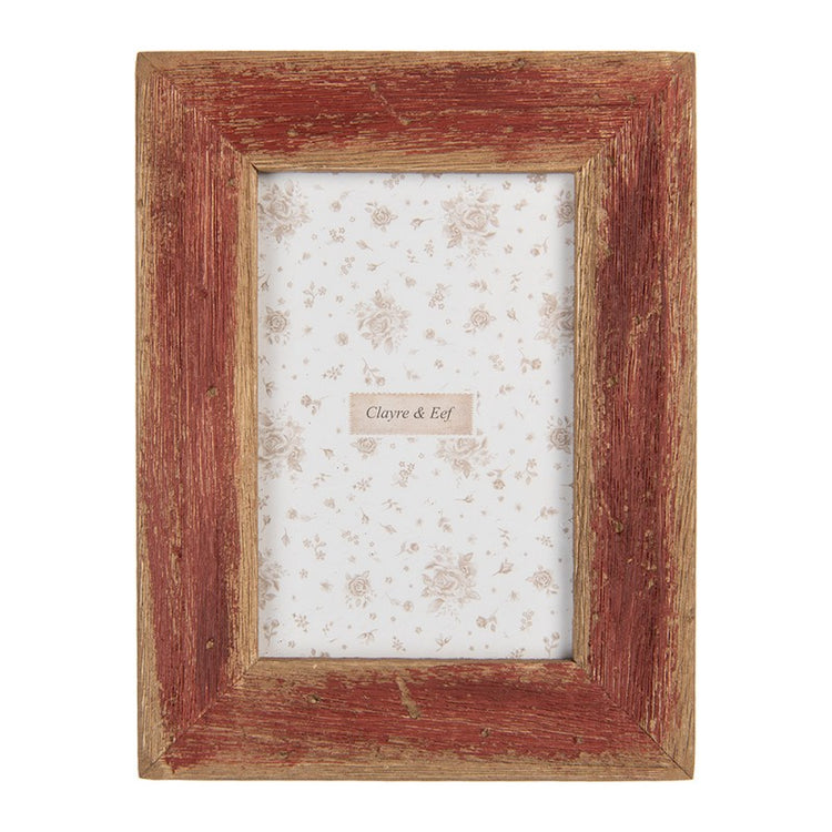Fotolijst 10x15 cm Bruin Rood Hout - productfoto Noby's Kadoshop