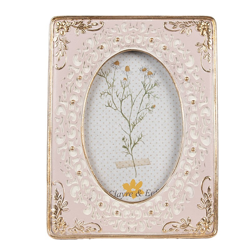 Fotolijst 10x15 cm Roze Polyresin Fotokader - productfoto Noby's Kadoshop