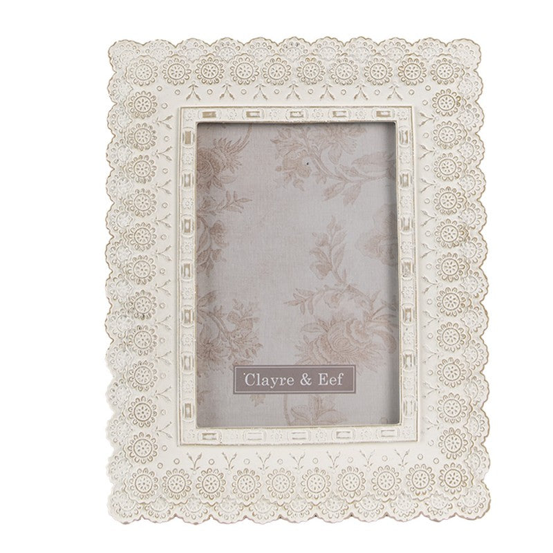 Fotolijst 10x15 cm Wit Polyresin Fotokader - productfoto Noby's Kadoshop