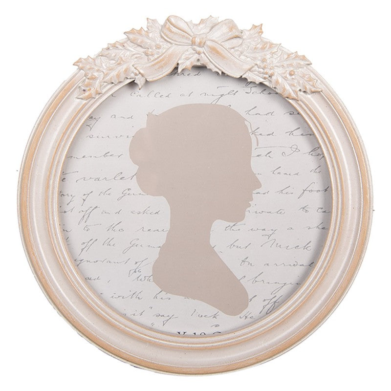 Fotolijst Ø 13 cm Beige Kunststof - productfoto Noby's Kadoshop