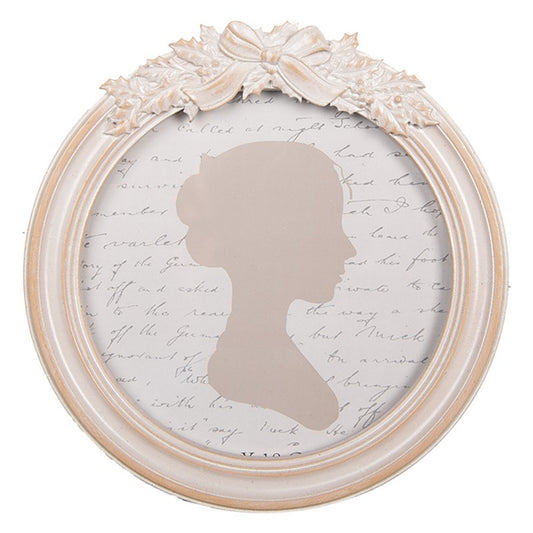 Fotolijst Ø 13 cm Beige Kunststof - productfoto Noby's Kadoshop