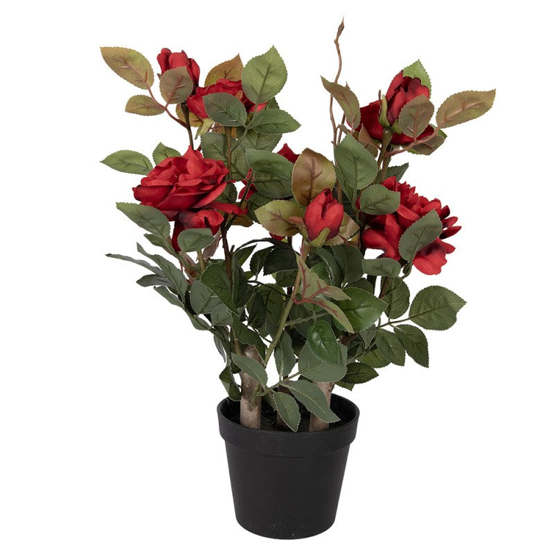 Kunstplant Roos 20x20x55 cm Rood Kunststof - productfoto Noby's Kadoshop