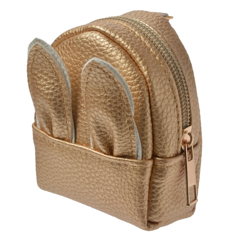 Sleutelhanger klein tasje Goudkleurig Synthetisch - productfoto Noby's Kadoshop