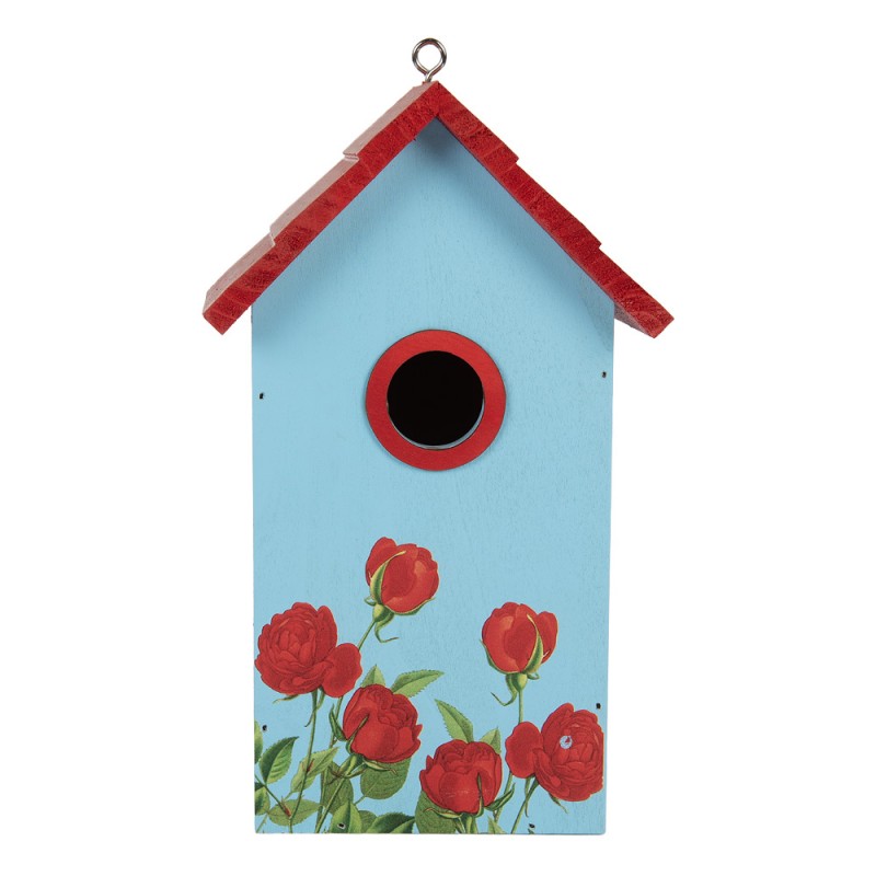 Vogelhuis 15x10x22 cm Blauw Hout - productfoto Noby's Kadoshop