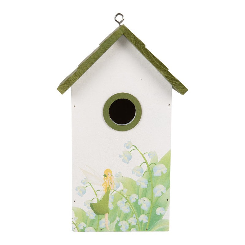 Vogelhuis 15x10x22 cm Wit Hout - productfoto Noby's Kadoshop
