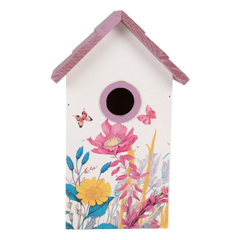Vogelhuis 15x10x22 cm Wit Hout - productfoto Noby's Kadoshop